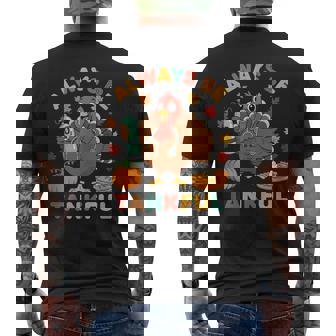 Always Be Tankful Thanksgiving Turkey For Nurses & RTs Tank Top Men's Back Print T-Shirt | Mazezy