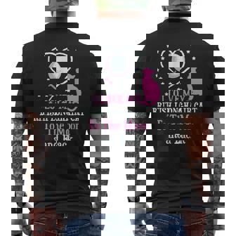 Amante De Los Gatos Con Diseño De Gato A Luna Con Texto En Inglés I Love My British Longhair Camiseta Hombre Estampado Espalda - Regaloses