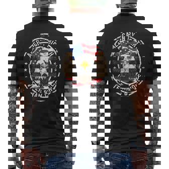 American By Birth Veteran By Choice US Flag Veterans Day Men's Back Print T-Shirt | Mazezy