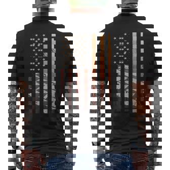 American Flag Racing Race Car Usa Family Matching Pit Crew Men's T-shirt Back Print - Thegiftio