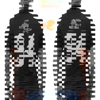 American Football Helmet Style Vintage Number 94 Tank Top Men's Back Print T-Shirt | Mazezy