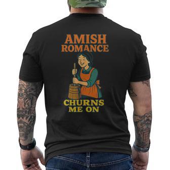 Amish Romance Churns Me On Amish Romance Men's T-shirt Back Print - Thegiftio UK