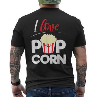 Amo Il Popcorn Cinema Idea Regalonacks Popcorn T-shirt da uomo con stampa posteriore - Novitaregali