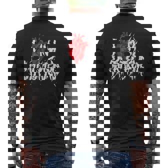 I Anatomical Heart My Girlfriend Death Metal Alternative Men's T-shirt Back Print - Thegiftio