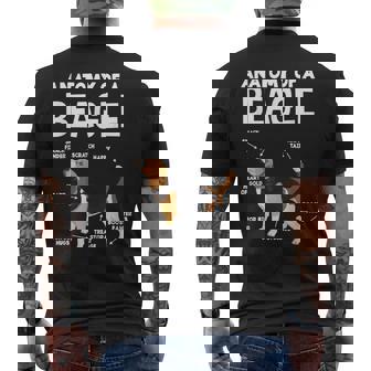 Anatomy Of A Beagle ファニービーグル メンズTシャツ バックプリント - Kawaiitshirt