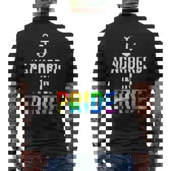 Anchored In Pride – Minimal Nautical Boating Sailing Cruise Tank Top Men's Back Print T-Shirt | Mazezy