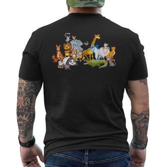 Animales Del Zoo Niños Niñas Zoo Camiseta Hombre Estampado Espalda - Regaloses