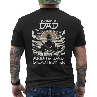 Anime Dad Japan Animeamurai Father Manga Festa Del Papà T-shirt da uomo con stampa posteriore - Novitaregali