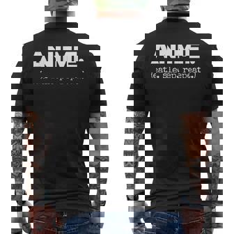 Anime Eat Sleep Repeat Men's Back Print T-Shirt | Mazezy