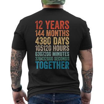 Anniversaire De 12 Ans Lui Lui Couple 12Ème Mariage T-shirt imprimé au dos - Cadeauxyz
