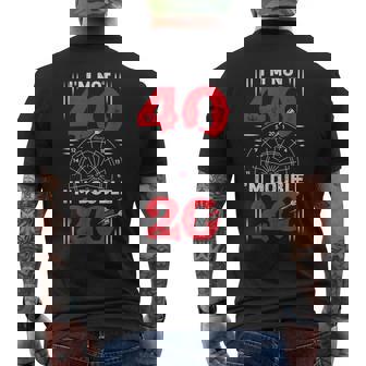 Anniversaire Du Joueur De Fléchettes I'm Not 40 I'm Double 20 T-shirt imprimé au dos - Cadeauxyz