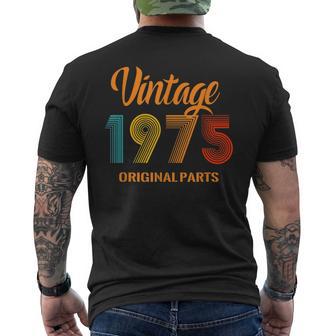 Anniversaireintage 1975 Original Parts Retro T-shirt imprimé au dos - Cadeauxyz