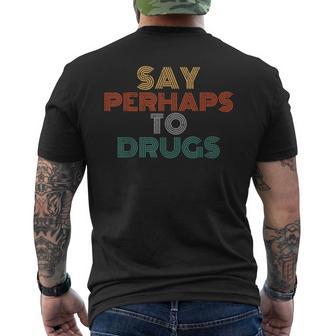 Antidrogasintageay Quaps To Drugs Camiseta Hombre Estampado Espalda - Regaloses