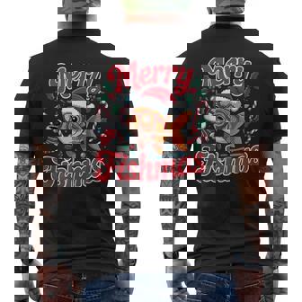 Aquarium Lover Tropical Fish Tank Christmas Merry Fishmas Tank Top Men's Back Print T-Shirt | Mazezy