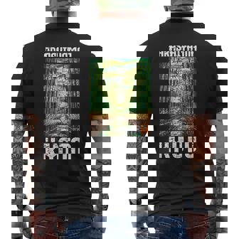 Arashiyama Kyoto Bamboo Mori Kanji Anime Otaku Souvenir Men's Back Print T-Shirt | Mazezy