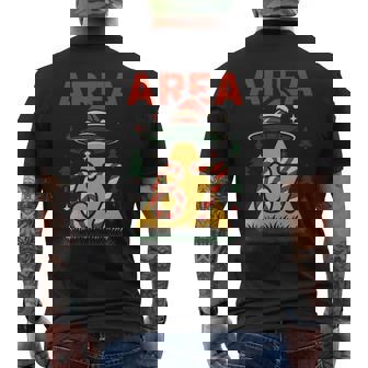 Area 67 Meme Christmas UFO Candy Cane Gen Alpha Xmas Holiday Men's Back Print T-Shirt | Mazezy