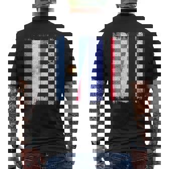 Argentina Thailand Half Flag Argentinian Thai Roots Men's Back Print T-Shirt | Mazezy