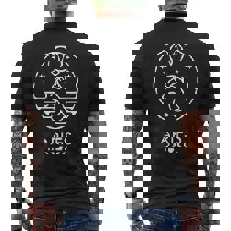 Aries-Zodiac Sign Men's Back Print T-Shirt | Mazezy