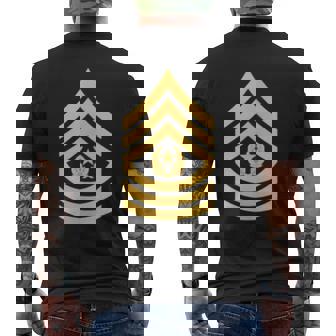 Army Sgt Command Sergeant Major E 9 Rank Insignia NCOs Tank Top Men's Back Print T-Shirt | Mazezy