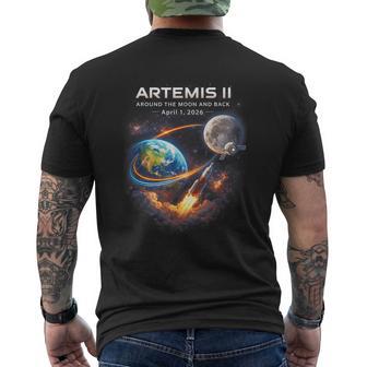 Artemis Ii Rocket Space Launch Back To The Moon Mission 2026 Men's T-shirt Back Print - Thegiftio