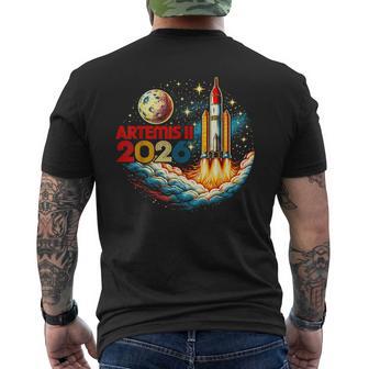Artemis Ii Space Rocket Launch Mission To The Moon Artemis Men's T-shirt Back Print - Thegiftio UK