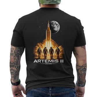 Artemis Launch To The Moon Astronaut Explorer Men's T-shirt Back Print - Thegiftio