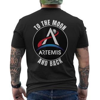 Artemis Space Program To The Moon And Back Commemorative Men's T-shirt Back Print - Thegiftio