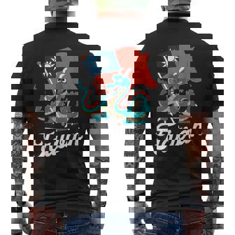 Asian Bubble Tea Lover Travel To Taipei Dragon Taiwan Men's Back Print T-Shirt | Mazezy