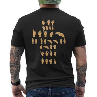Asl Quote Let Your Faith Be Bigger Than Your Asl Men's T-shirt Back Print - Monsterry