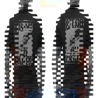 Asteroid Meteor Comet Astronomy Science Men's Back Print T-Shirt | Mazezy