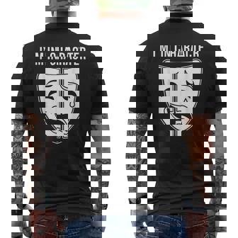 Theatre Musical Actor Actress Stage Performer Acting Men's Back Print T-Shirt | Mazezy