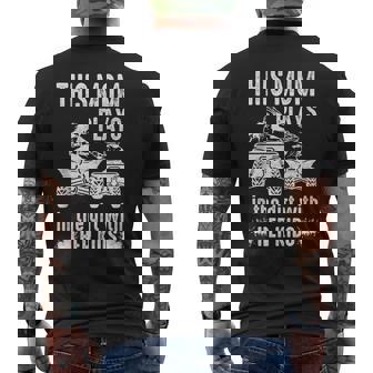 ATV Four Wheeler Mom Plays In Dirt With Her Kids Fun Tank Top Men's Back Print T-Shirt | Mazezy