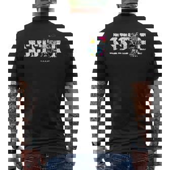 ATV Sister Quad Bike Birthday Men's Back Print T-Shirt | Mazezy