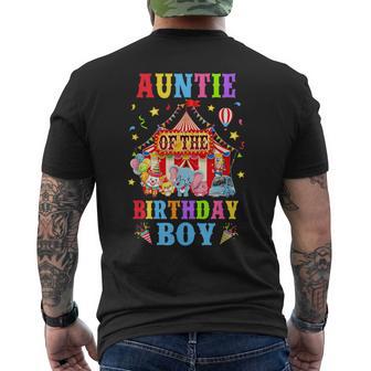 Auntie Of The Birthday For Boy Circus Carnival Theme Party Men's T-shirt Back Print | Seseable UK