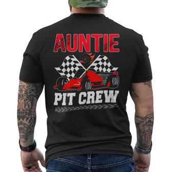 Auntie Pit Crew Racing Family Race Car Birthday Boy Men's T-shirt Back Print - Thegiftio UK
