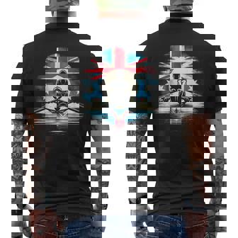 Australia Flag Rowing Male Sculling Patriot Lover Men's Back Print T-Shirt | Mazezy