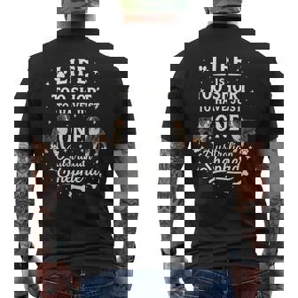 Australian Shepherd Life Too Short For Just One Aussie Men's Back Print T-Shirt | Mazezy