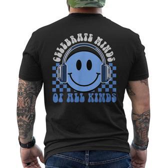 Autism Awareness Acceptance Celebrate Minds All Of Kinds Men's T-shirt Back Print - Thegiftio