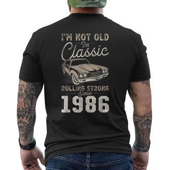 Auto D'epoca Nata Nel 1986 40° Compleanno T-shirt da uomo con stampa posteriore - Novitaregali