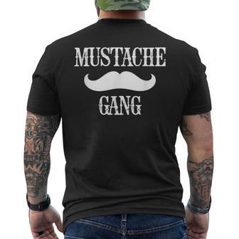 Avec Inscription Humoristique Et Inscription Mustache Gang T-shirt imprimé au dos - Cadeauxyz
