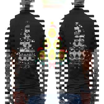 Avocado Christmas Cheer Veggie Lovers Festive Holiday Fun Men's Back Print T-Shirt | Mazezy