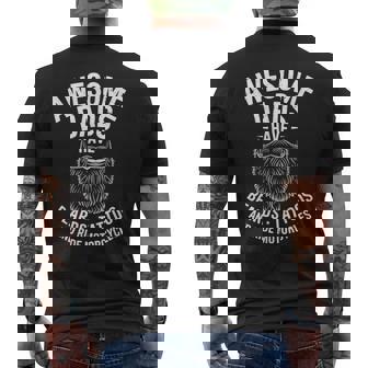 Awesome Dads Have Beards Tattoos Motorcycles Biker Men's Back Print T-Shirt | Mazezy