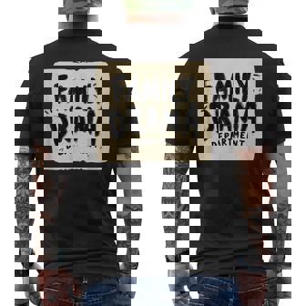 Awesome Family Drama Department Graphic Men's Back Print T-Shirt | Mazezy