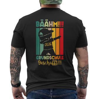 Bäähm Grundschule Geschafft Grundschule Abschluss 2026 T-Shirt mit Rückendruck - Geschenkecke