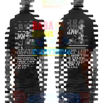 Baba Knows Everything Father Day Grandfather Man Boss Men's Back Print T-Shirt | Mazezy