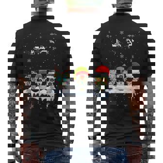 Babbo Natale Teschio Divertente Messicano Fiore Zucchero Teschio Regali T-shirt da uomo con stampa posteriore - Novitaregali