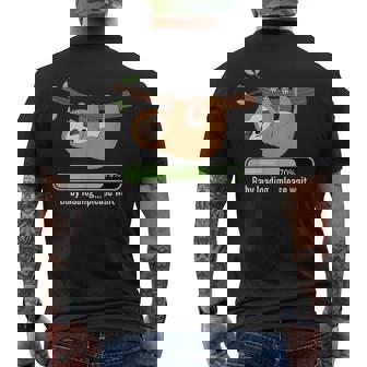 Baby Loading Please Wait ナマケモノのユーモア メンズTシャツ バックプリント - Kawaiitshirt