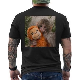 Baby Monkey Punch Selfie Meme Punch Selfie Men's T-shirt Back Print | Seseable CA