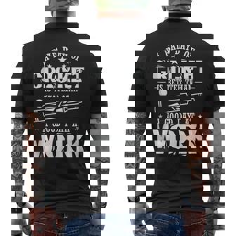 Bad Cricket Day Is Better Than Work Sport Tank Top Men's Back Print T-Shirt | Mazezy