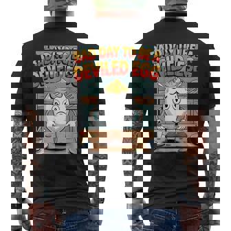 Bad Day To Be A Deviled Egg Joke Food Lover Men's Back Print T-Shirt | Mazezy